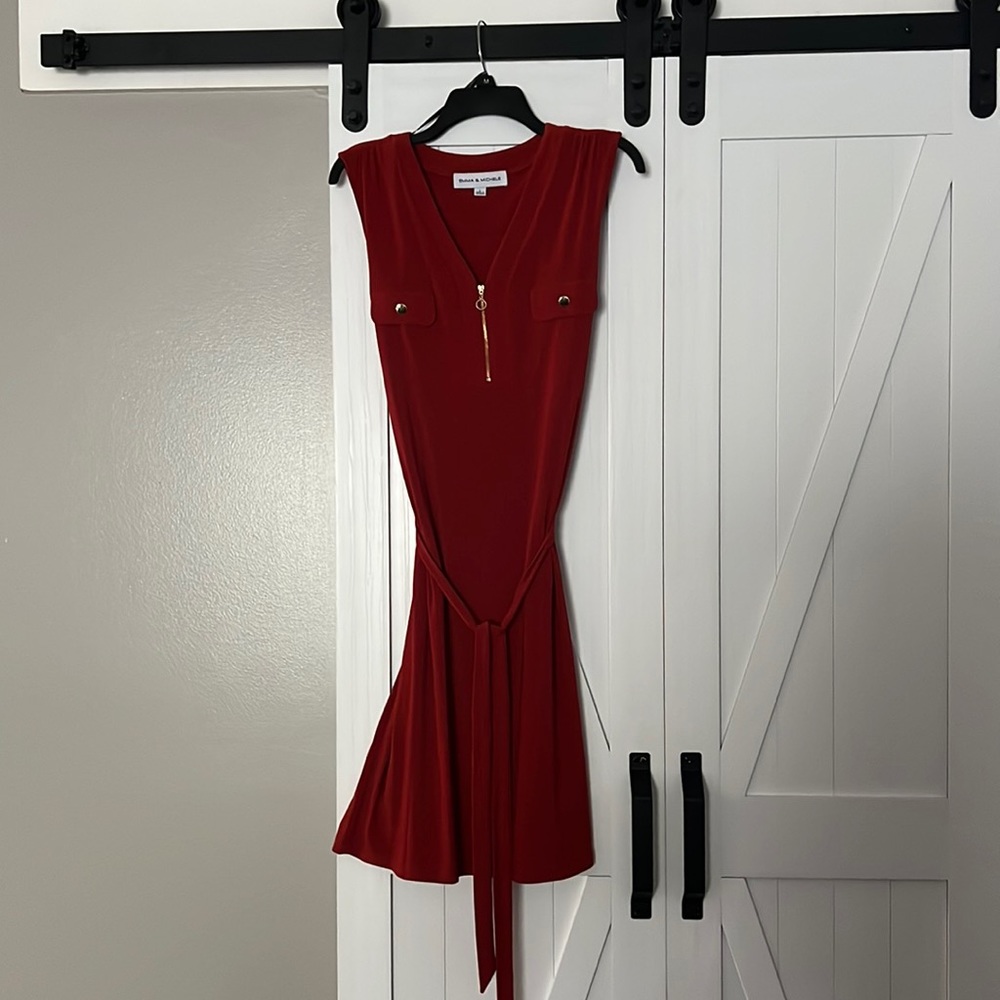 Burnt Orange Sleeveless Dress